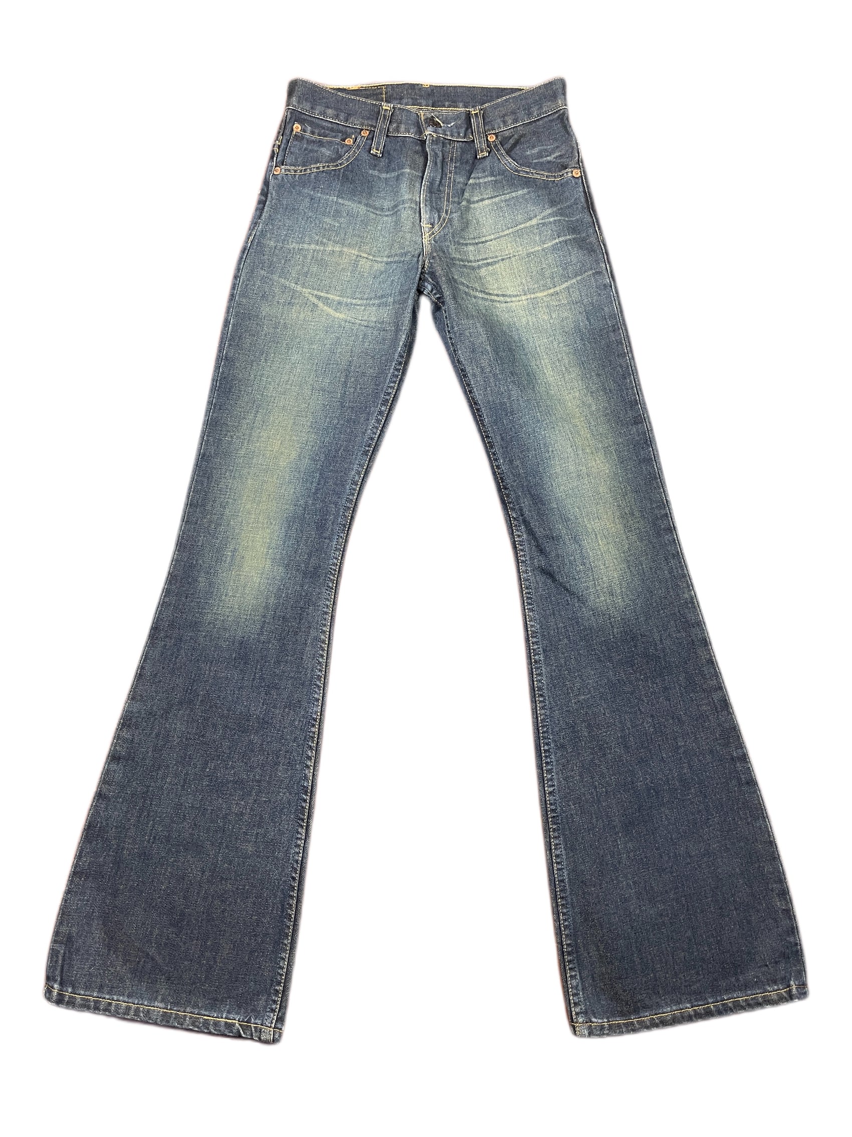 Vintage Levi's Flared Low Waist Denim Pants Blue - S/M