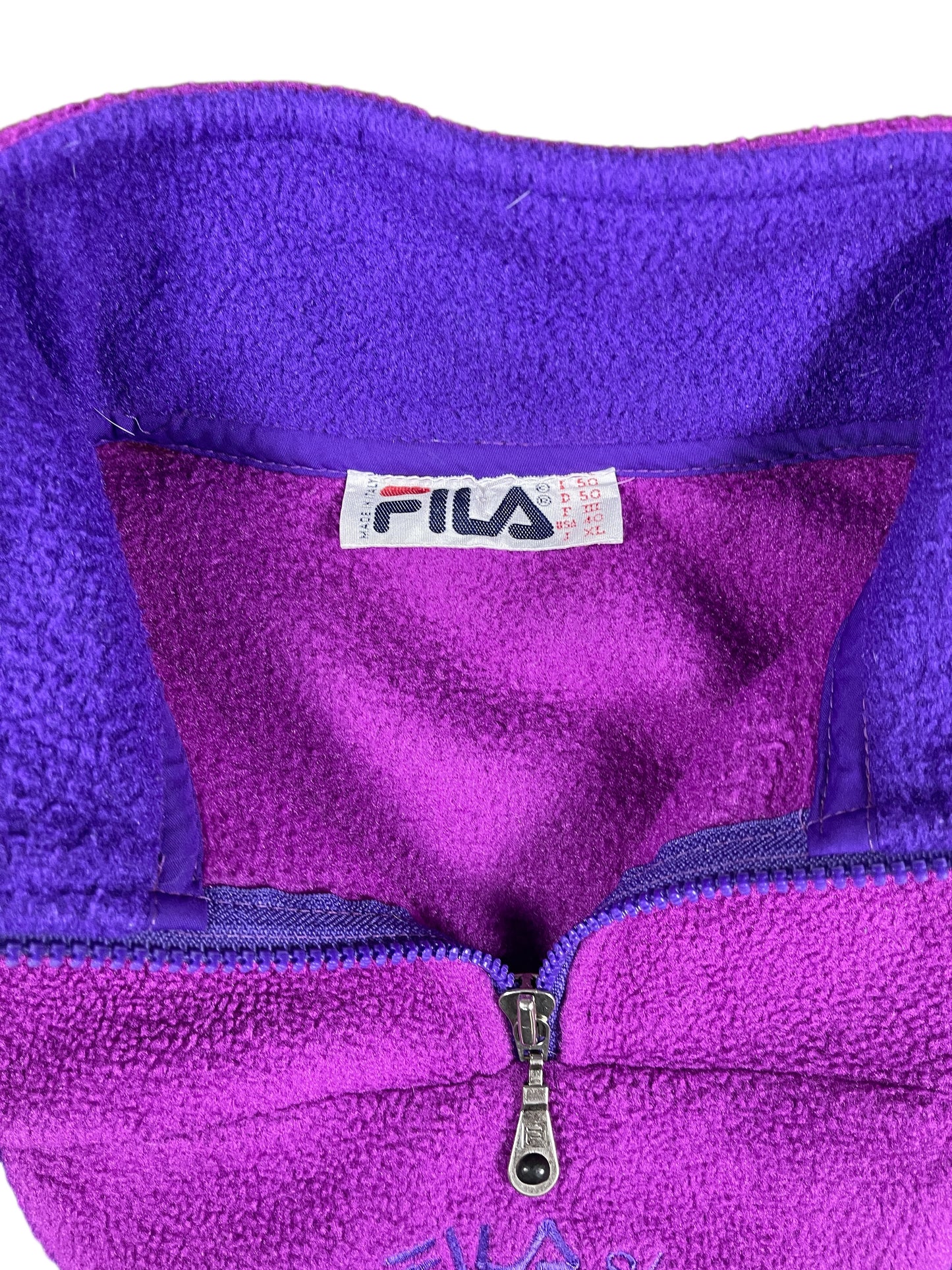 Vintage Fila Fleece Zip Sweatshirt 90s - L