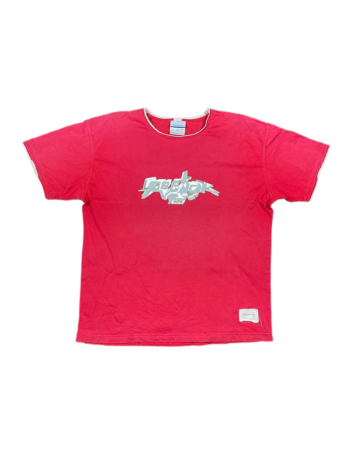 Y2k Reebok T-Shirt Red - XL