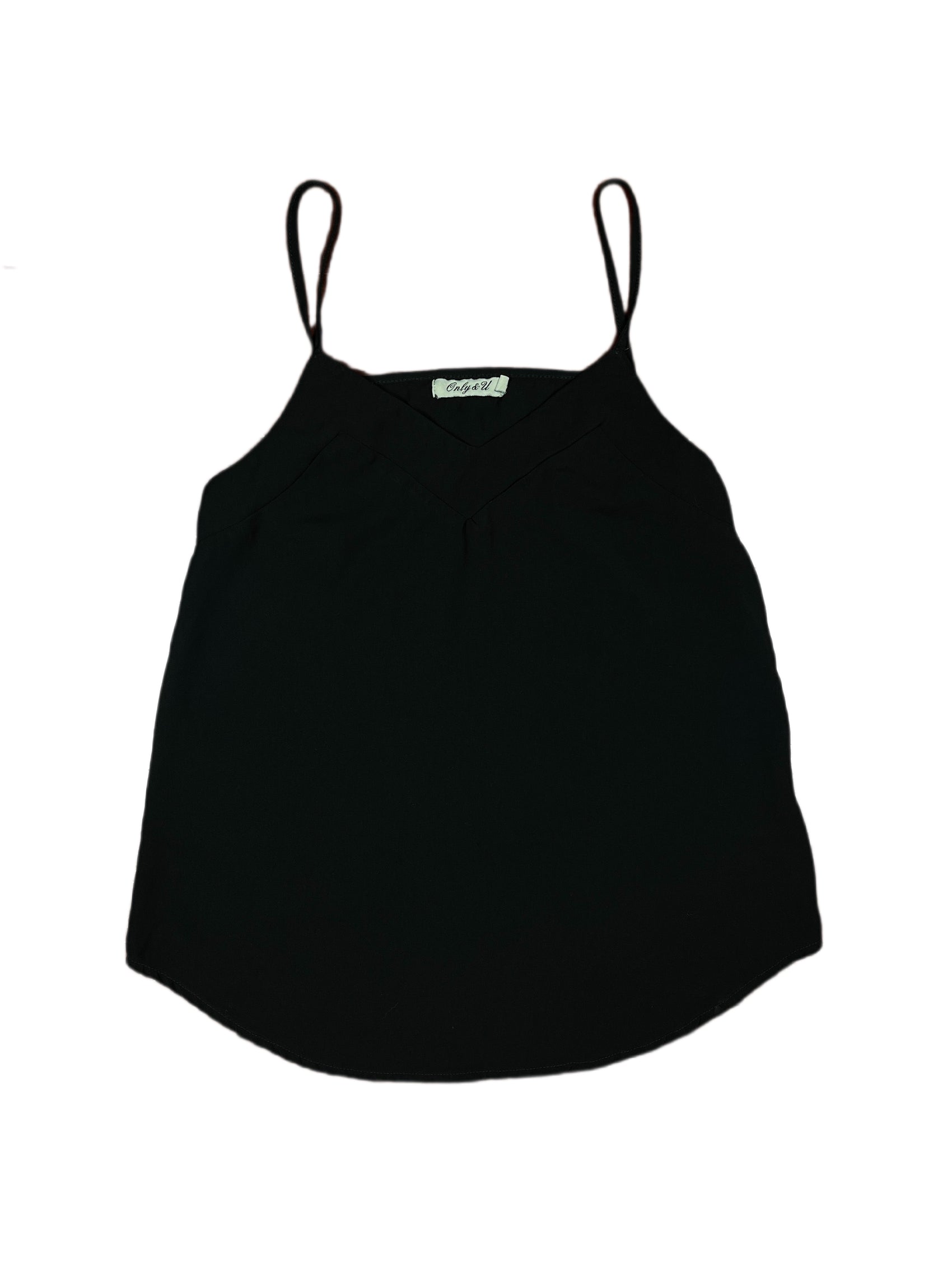 Y2k Only & U Sleeveless Top Black - S
