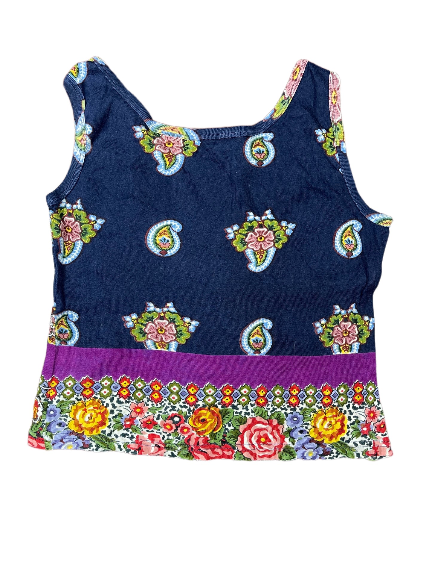 Y2k Natura Sleeveless Top Navy - S