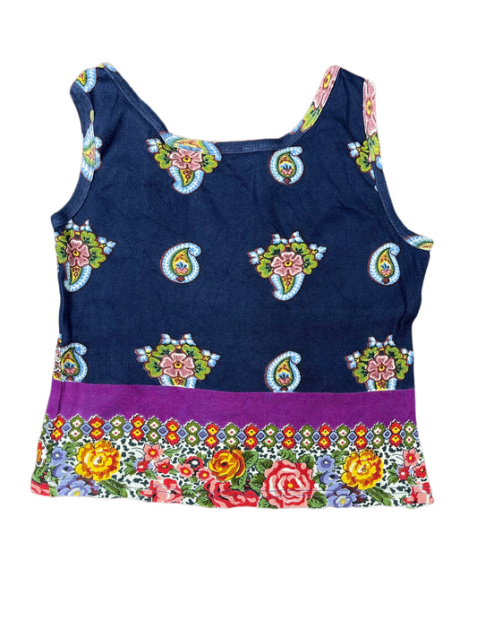 Y2k Natura Sleeveless Top Navy - S