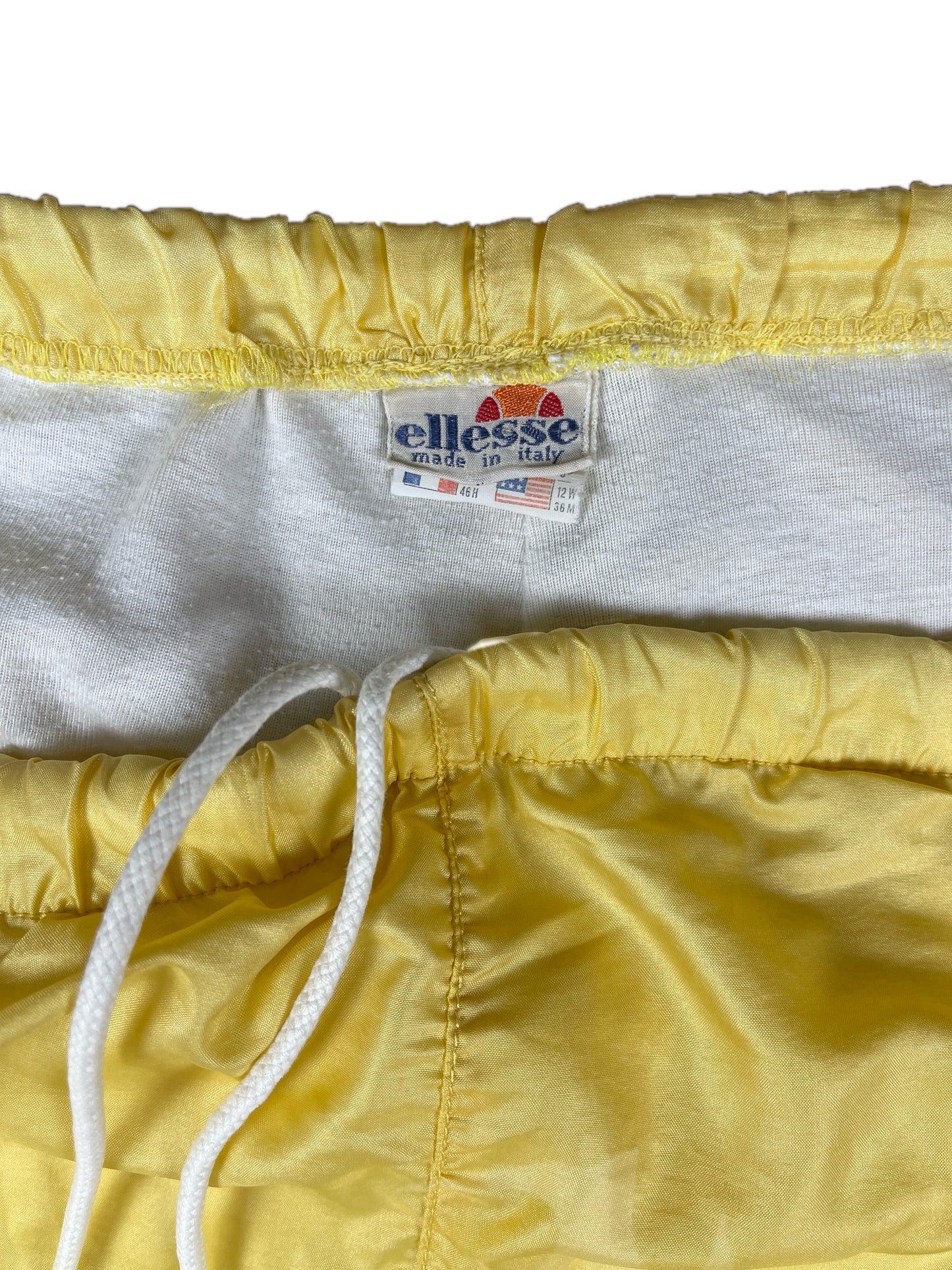 Vintage 80s Ellesse Sport Pants Yellow - L/XL