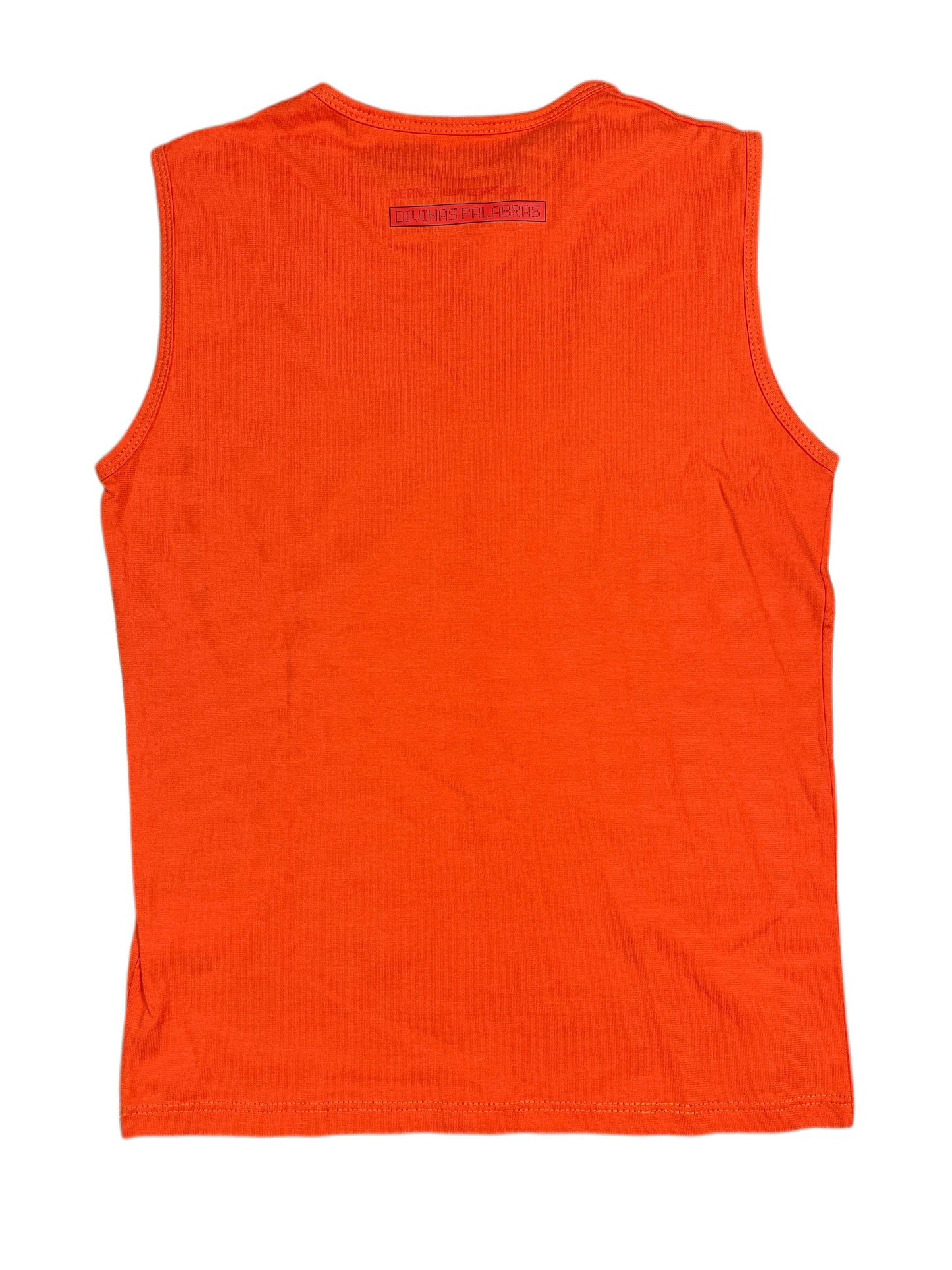 Divinas Palabras Sleeveless Top Red Orange - S