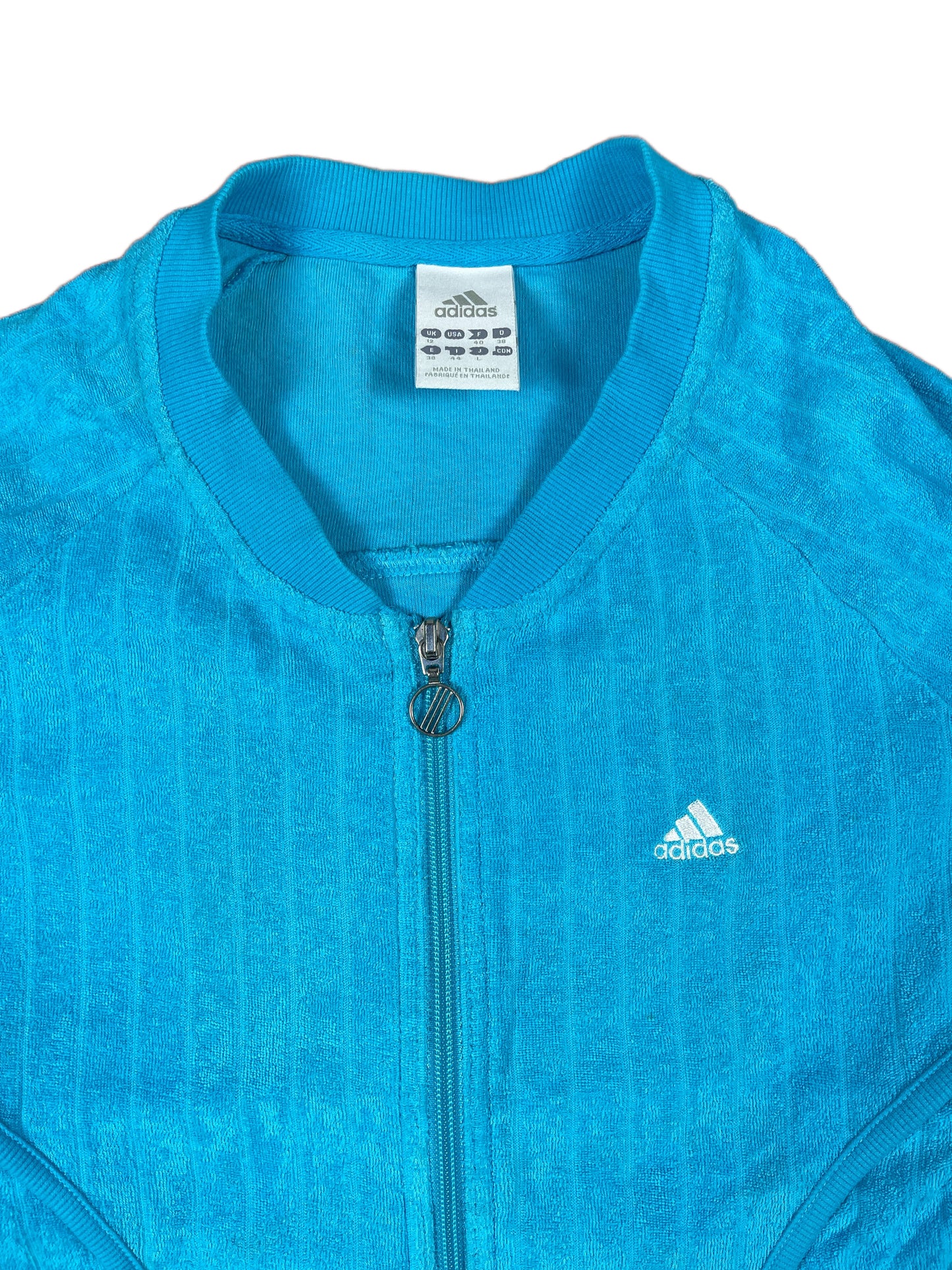 Y2k Adidas Terry Cloth Top Blue M