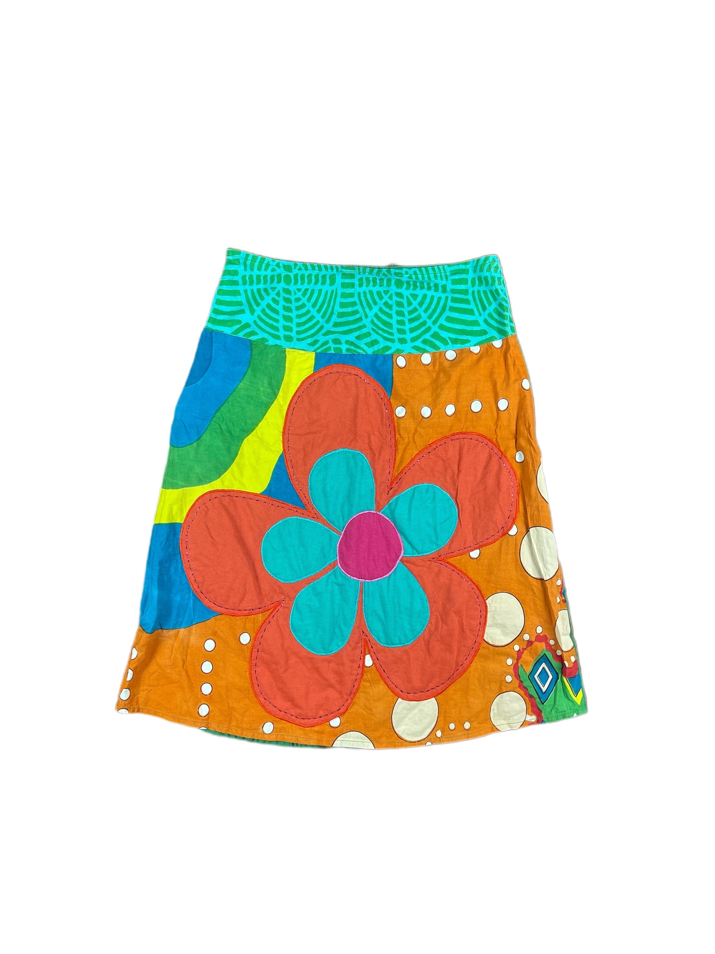 Y2k Desigual Skirt Green - S