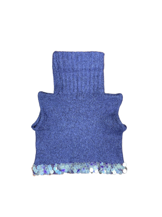 Y2k Miss Sixty Sleeveless Sweatshirt Navy - M