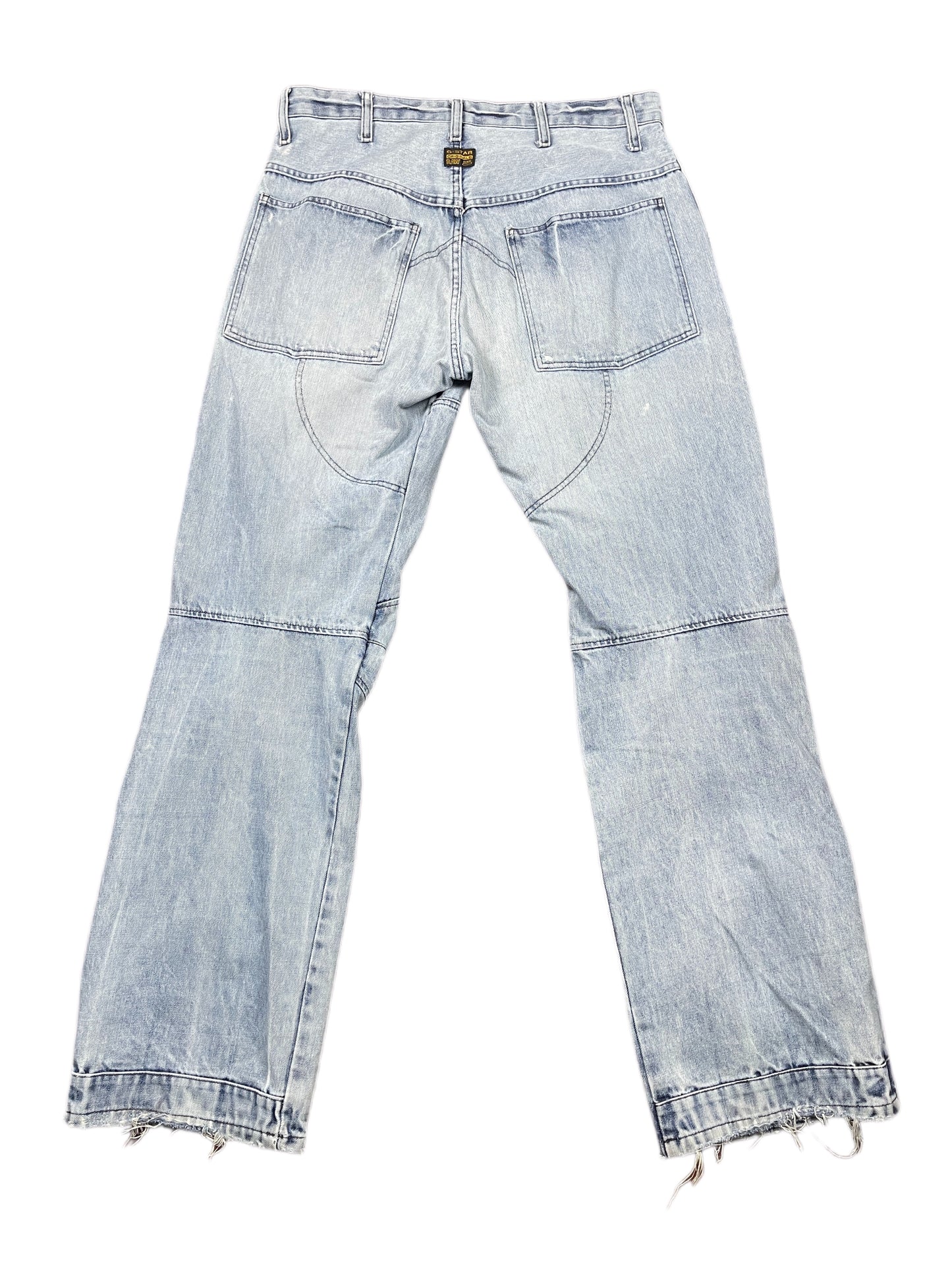Y2k G-Star RAW Denim Pants Blue White - L