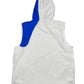 Y2k Adidas 2006 Sleeveless Sport Hoodie White Blue - XL