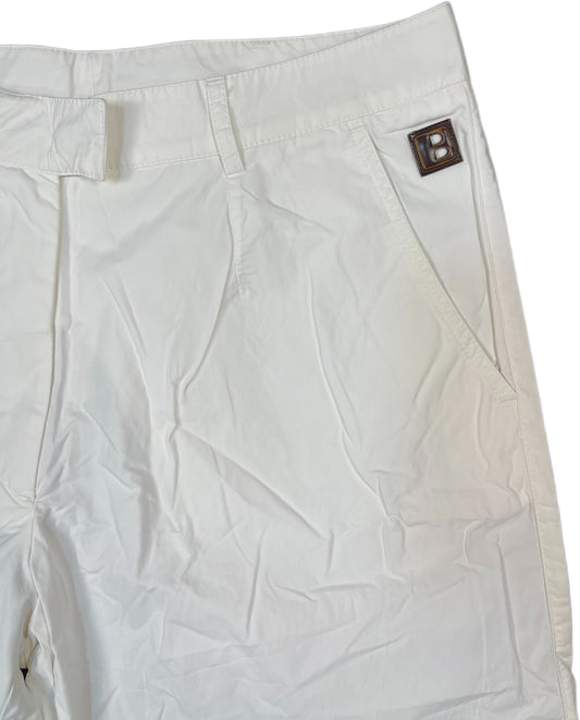 Bally Bermuda Shorts White Cotton Blend M
