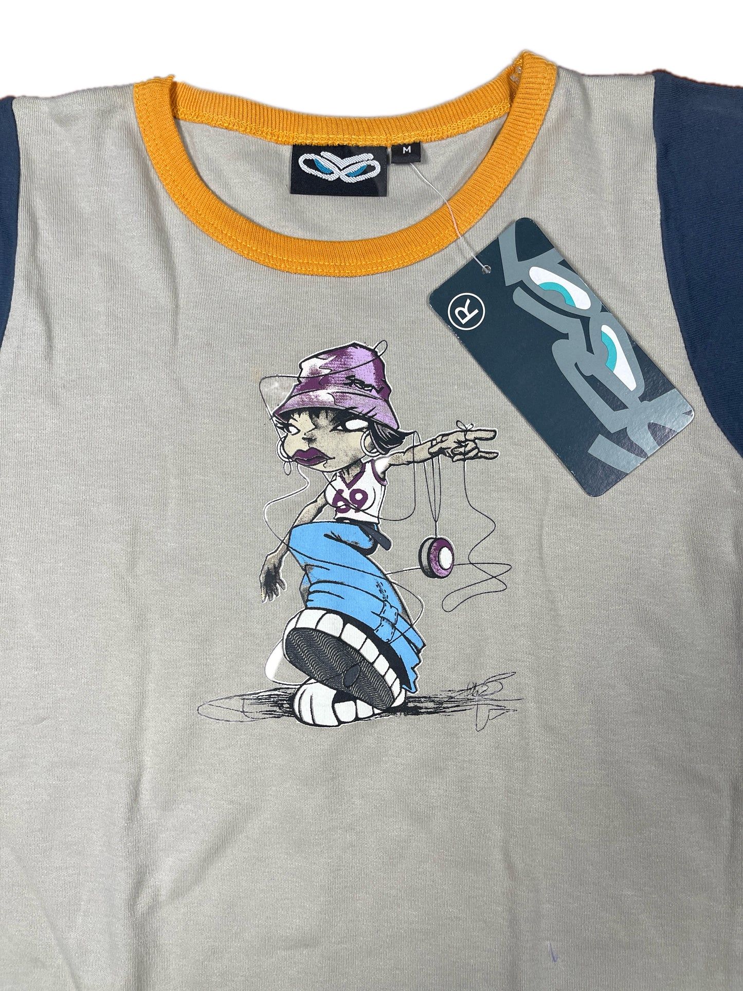 Y2k Spoon Short Sleeve Top Gray - M