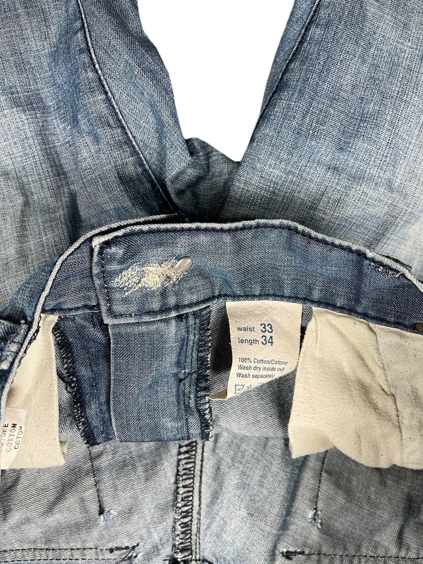 Y2k Energie Low Waist Bootcut Denim Pants Blue - M/L