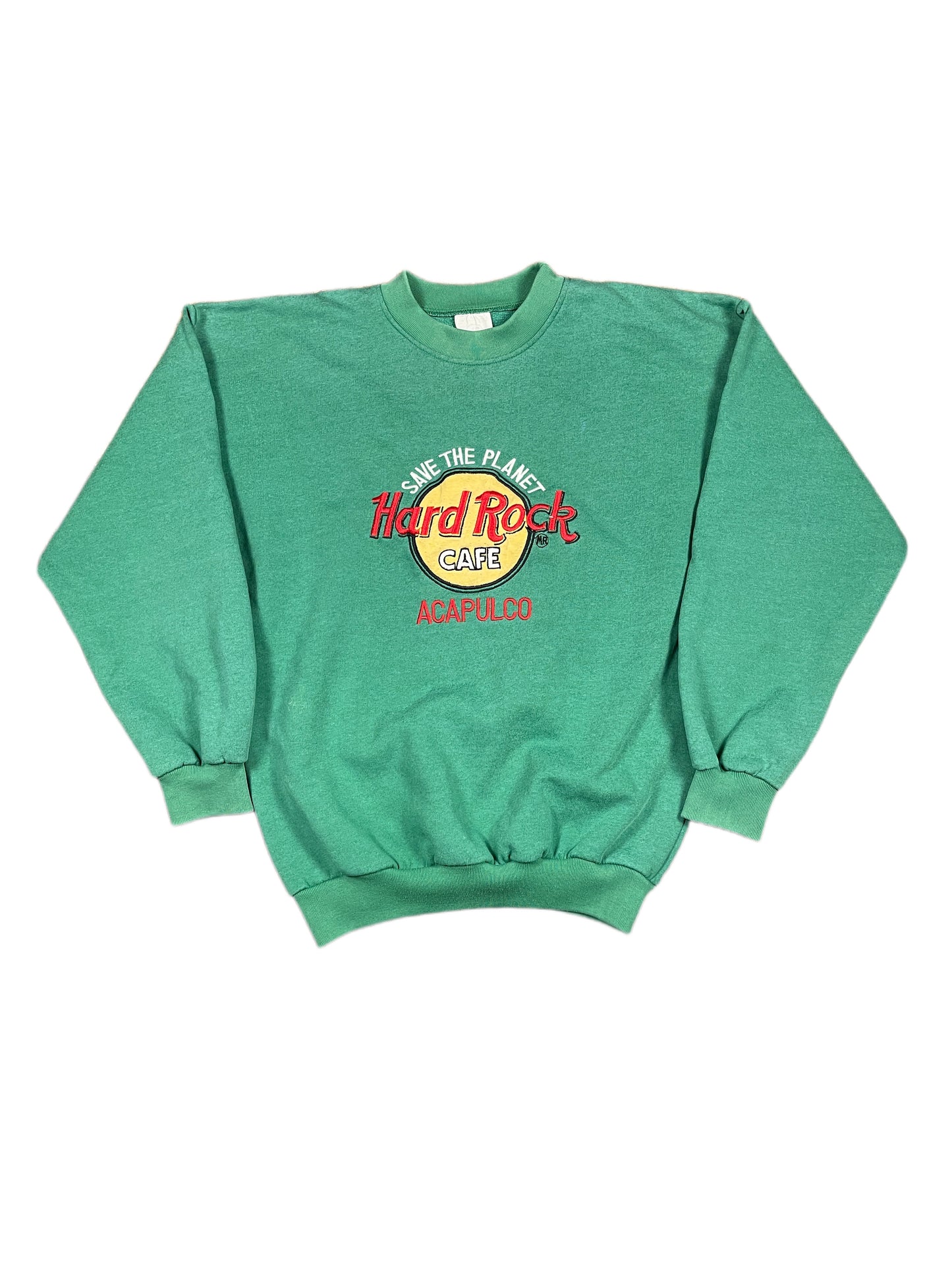 Vintage Hard Rock Cafe Acapulco Sweatshirt Green - M