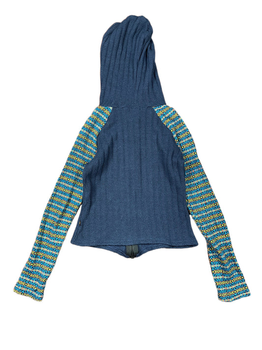Y2k Cannibal Zip Through Knitted Hoodie Blue XS