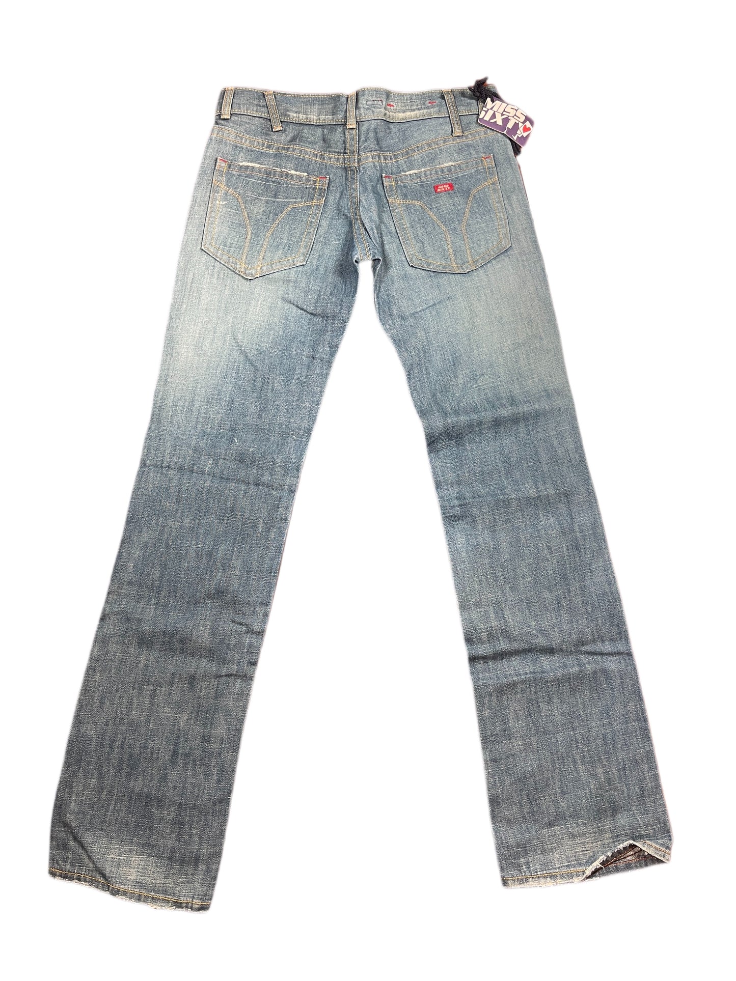 Y2k Miss Sixty Deadstock Bootcut Denim Pants Blue - M