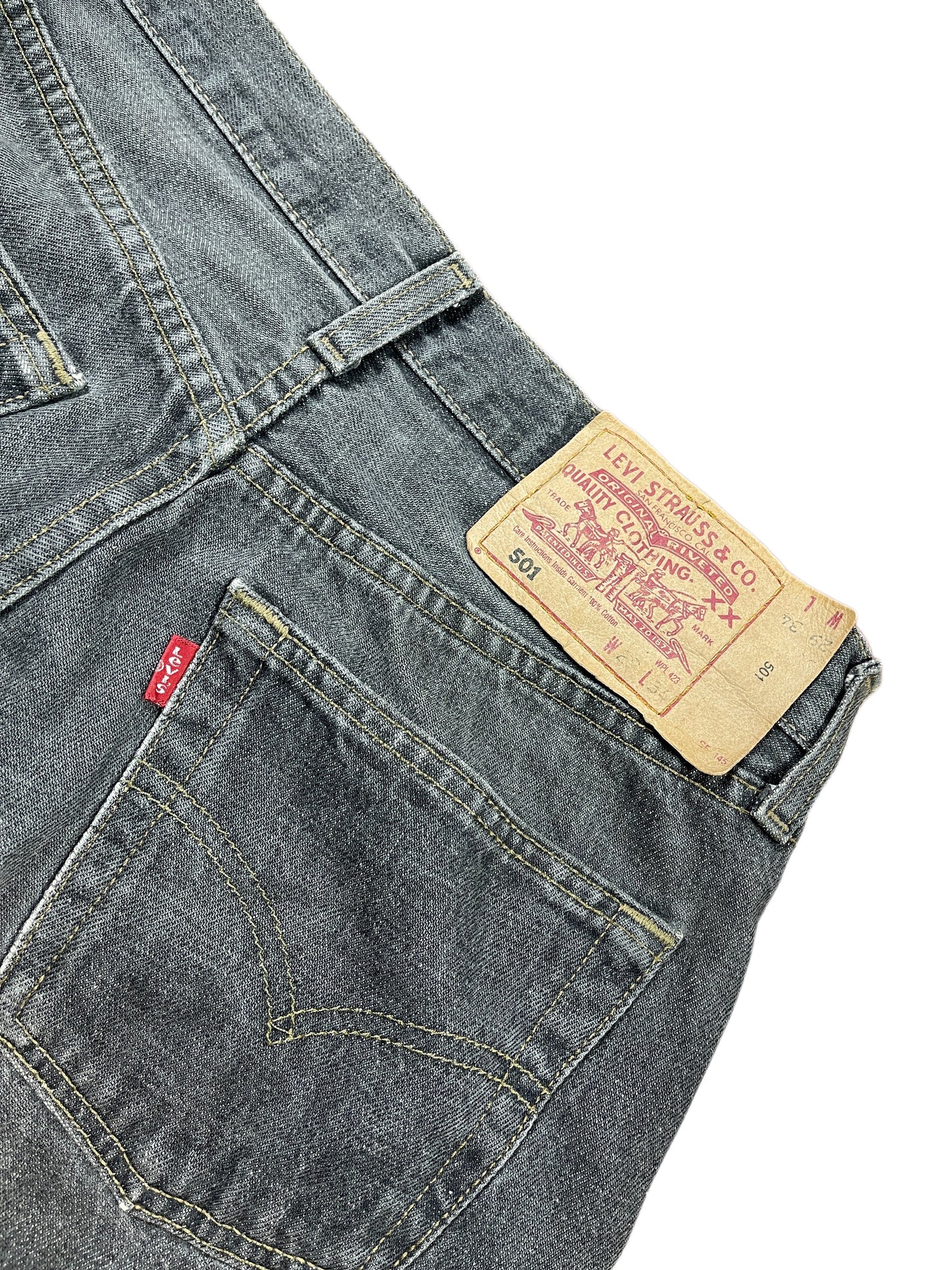 Vintage Levi's 501 Denim Pants Gray - XS/S