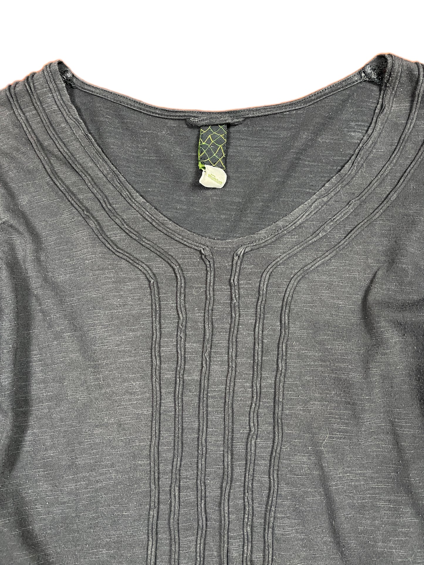 Y2k Skunkfunk Long Sleeve Dress Gray - M