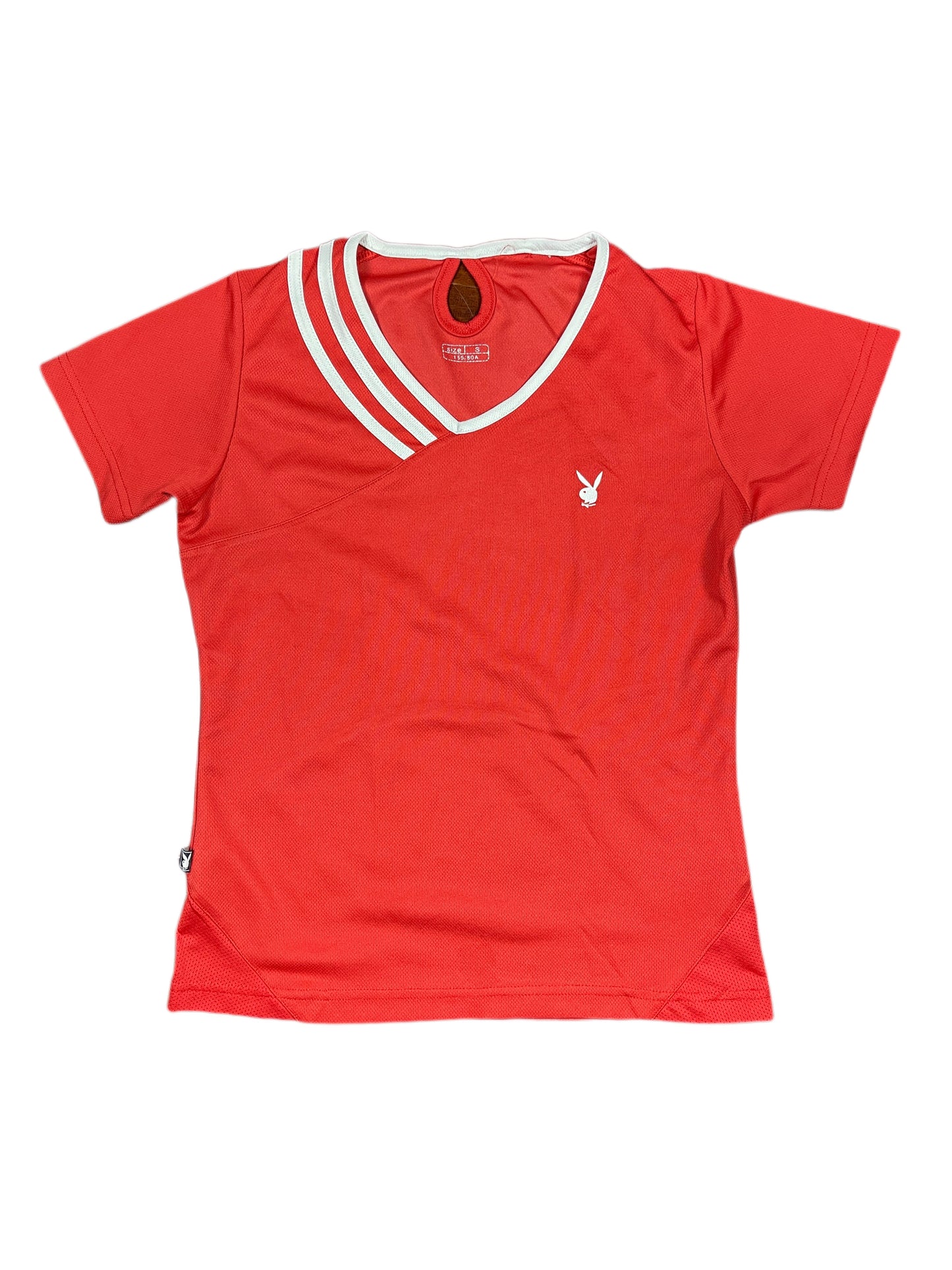 Y2k Playboy Short Sleeve Sport Top Red - S
