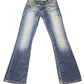 VIntage Lee Low Waist Flared Denim Pants Blue - S