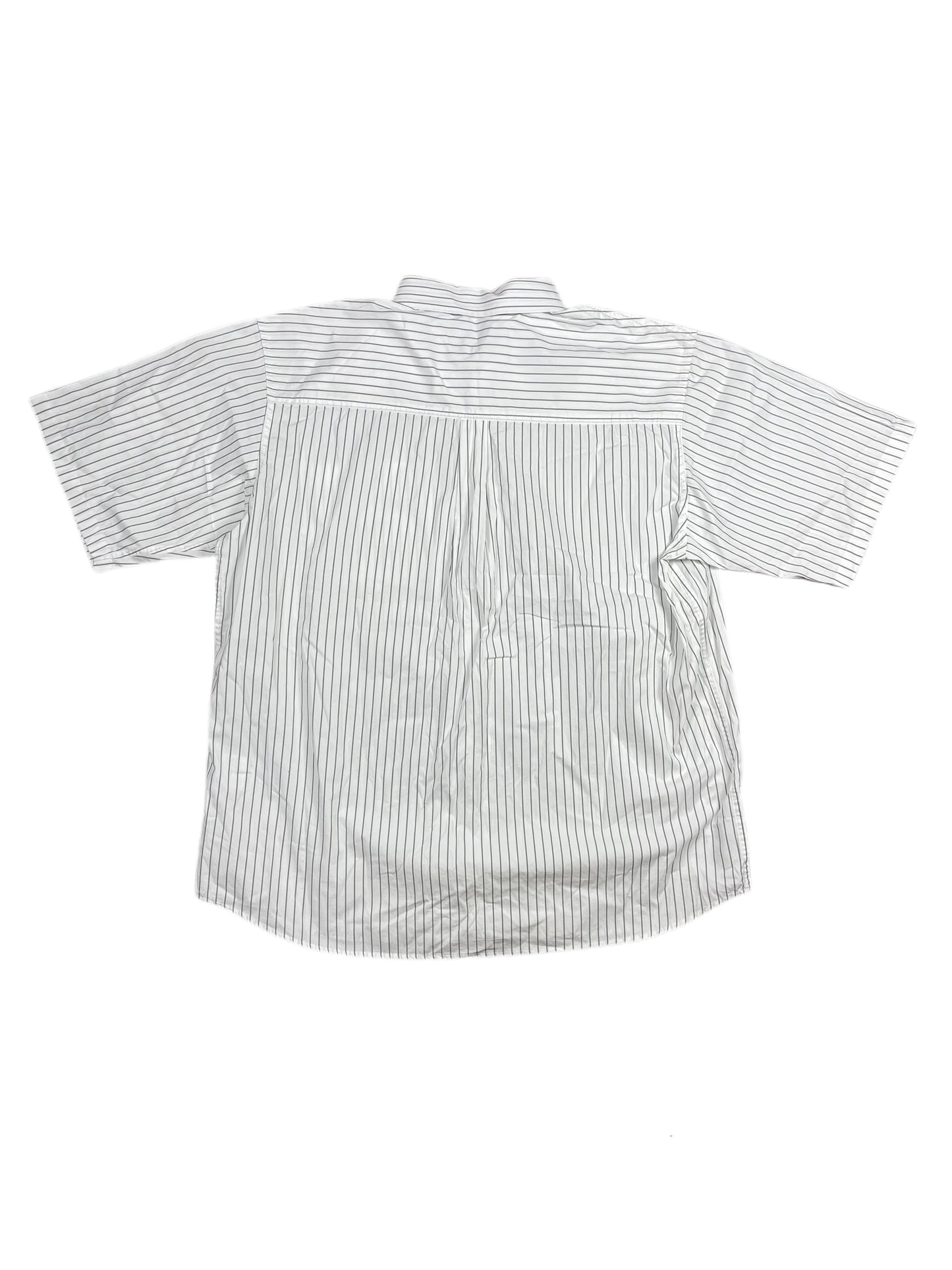 Carhartt Short Sleeve Shirt Striped White Gray - XL