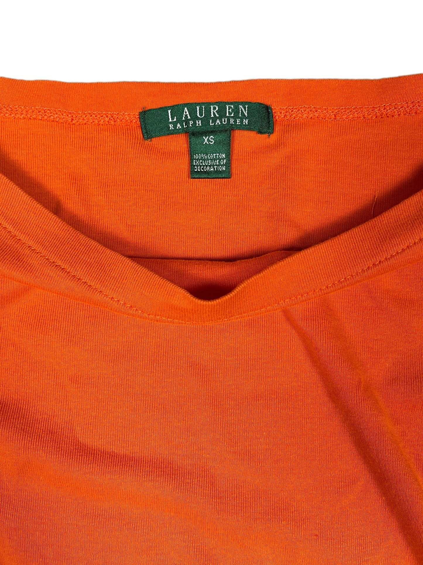 Ralph Lauren Short Sleeve Top Orange - XS