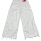 Y2k Tommy Hilfiger High Waist Wide Leg Denim Pants White - M/L
