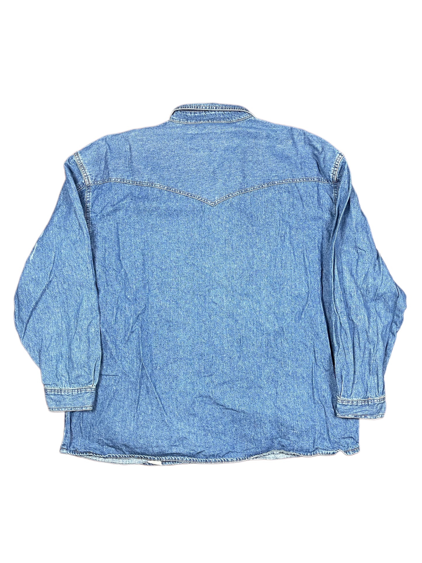 VIntage JW Long Sleeve Denim Shirt Blue - XL