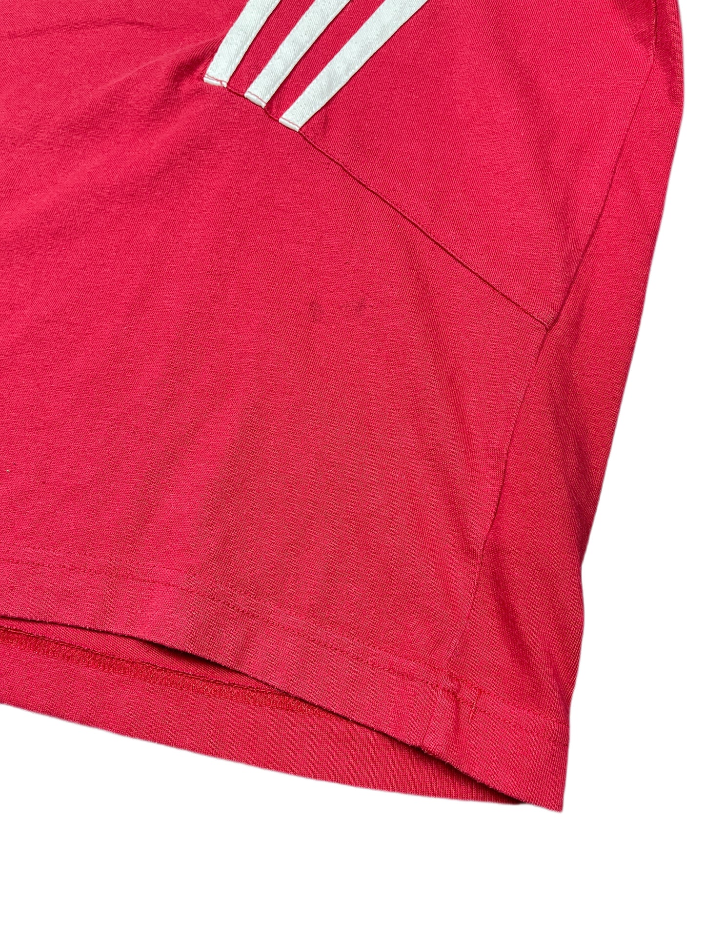 Vintage 90s Adidas T-Shirt Red White - XXL