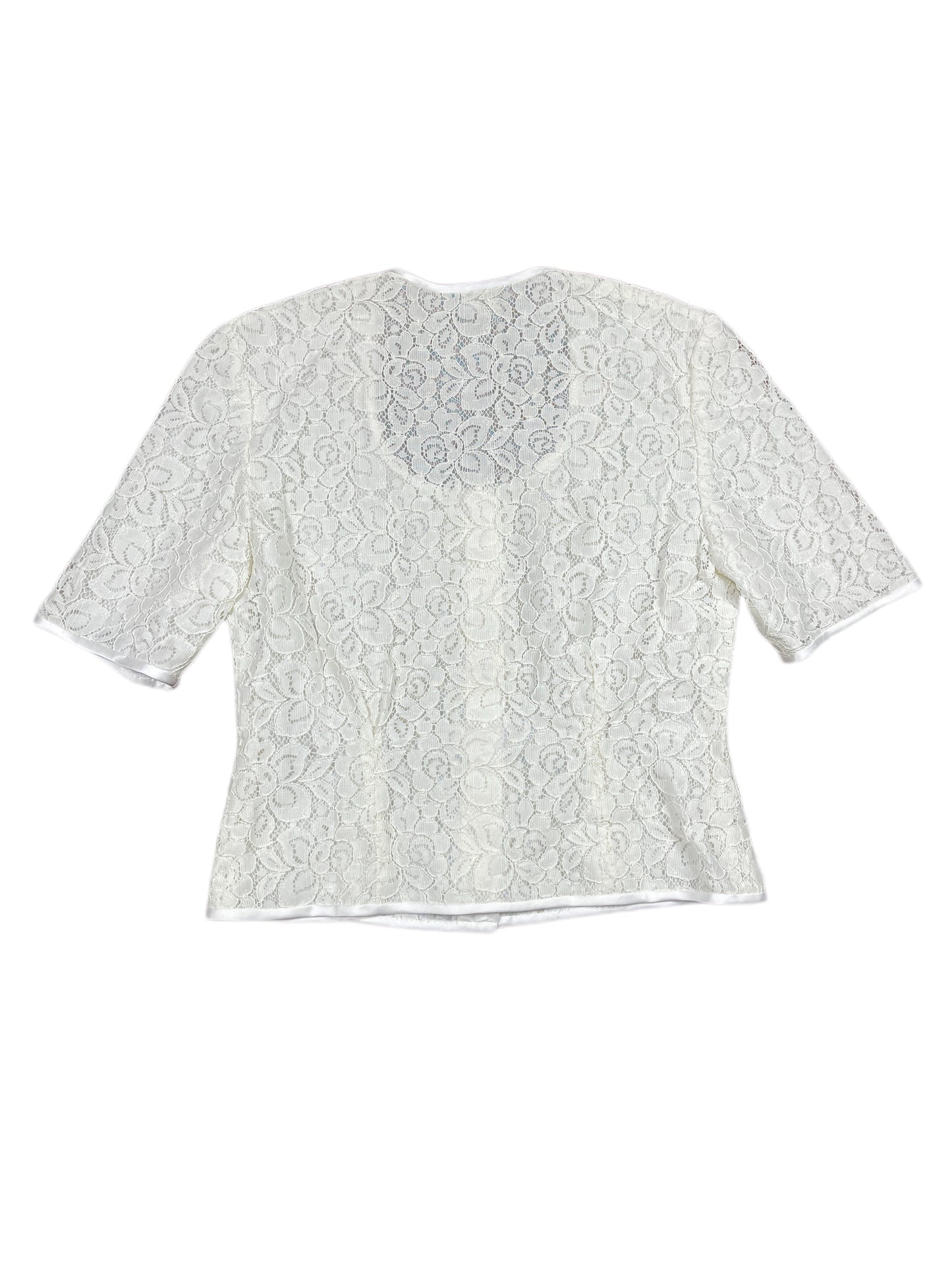 Vintage Marigar Short Sleeve Top White - XXL