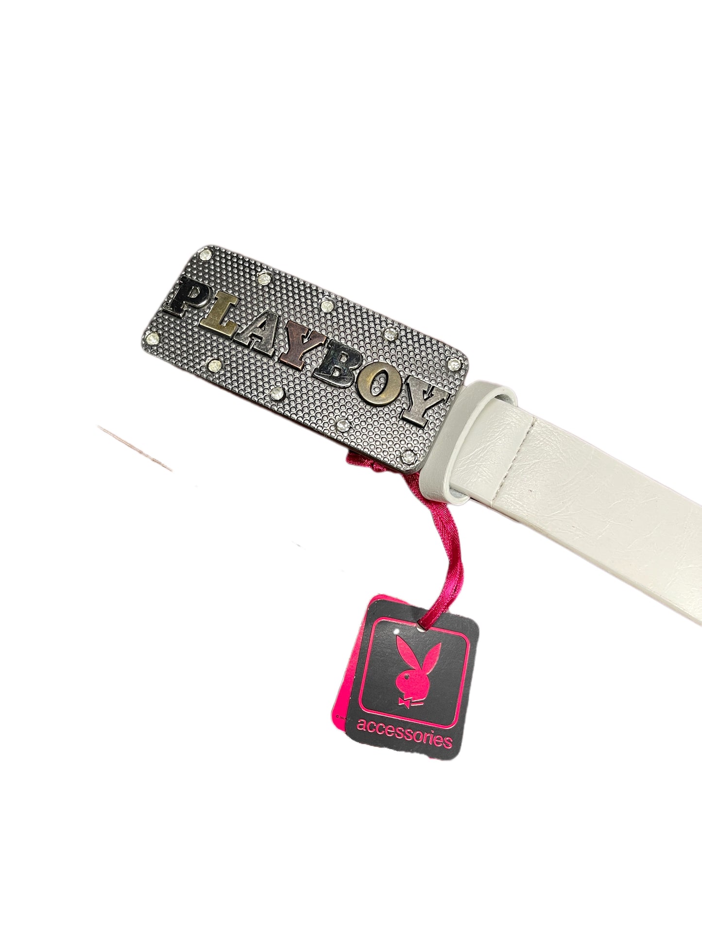 Y2k Playboy Belt White 2004