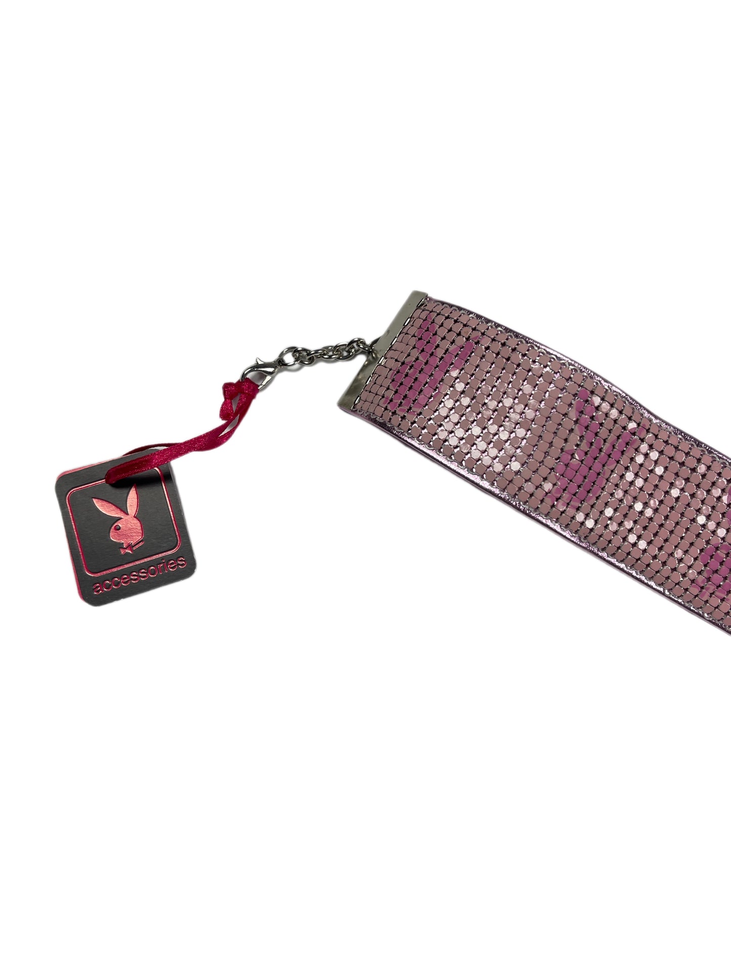 Y2k Playboy Metal Mesh Belt Rose Pink 2004