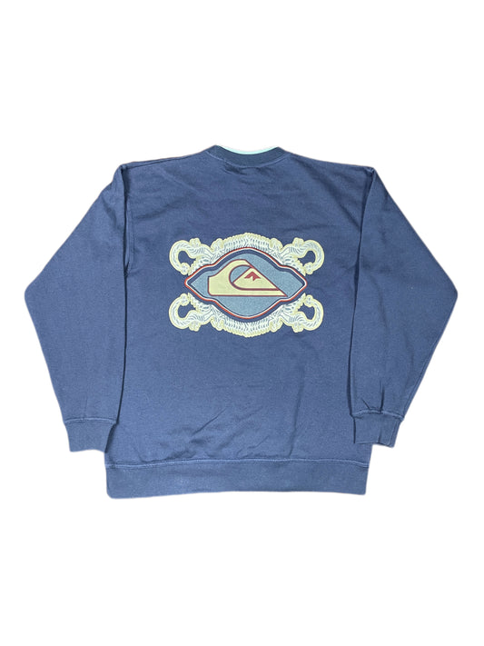 Y2k Quiksilver Sweatshirt Navy - S