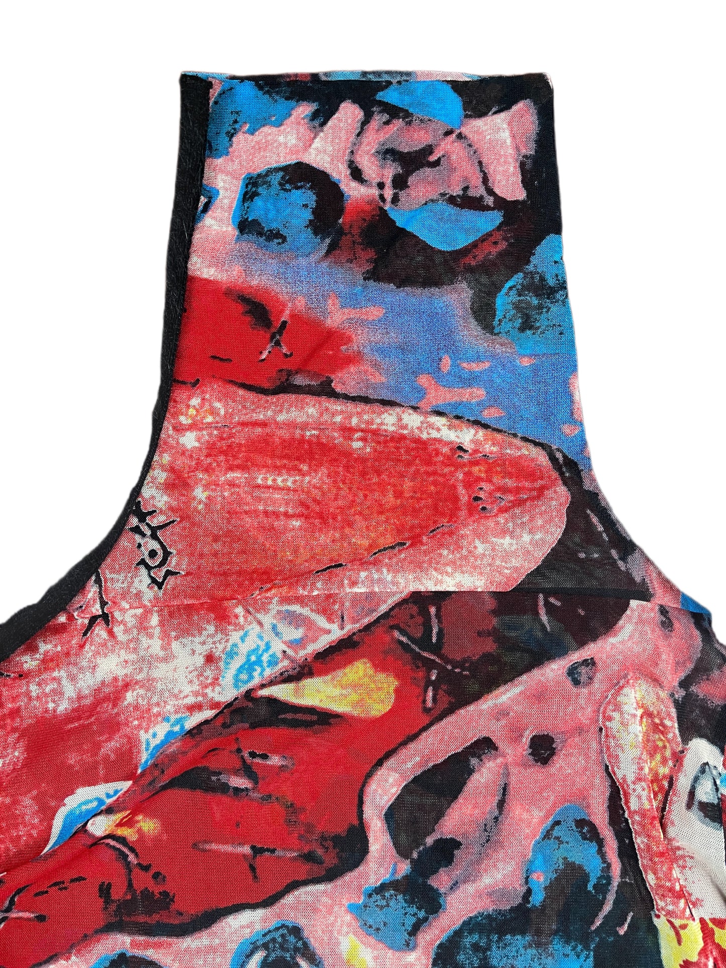 Y2k Cl Kalami Long Sleeve See through Top Multicolor - XXL