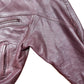 Vintage Leather Jacket Wine Red - XXXL