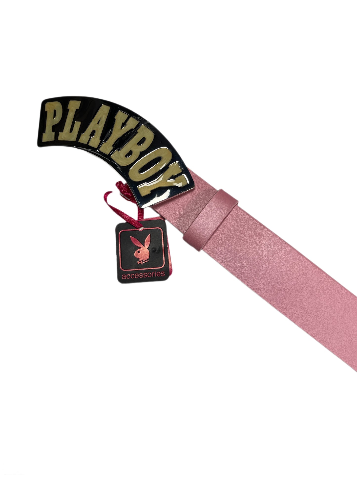 Y2k Playboy Leather Belt Pink 2004