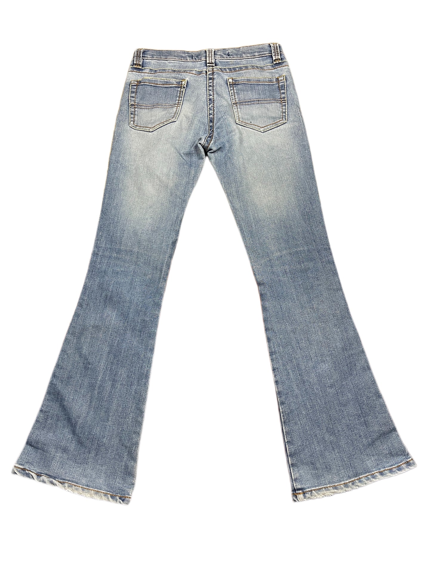 Zara Low Waist Flared Denim Pants Blue - XL