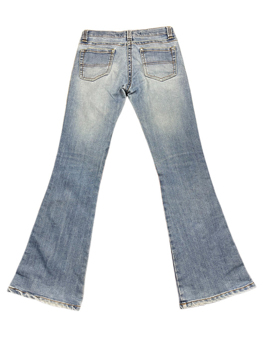 Zara Low Waist Flared Denim Pants Blue - XL