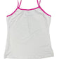 Y2k 2005 Bang on the Door Sleeveless Top White Pink - M