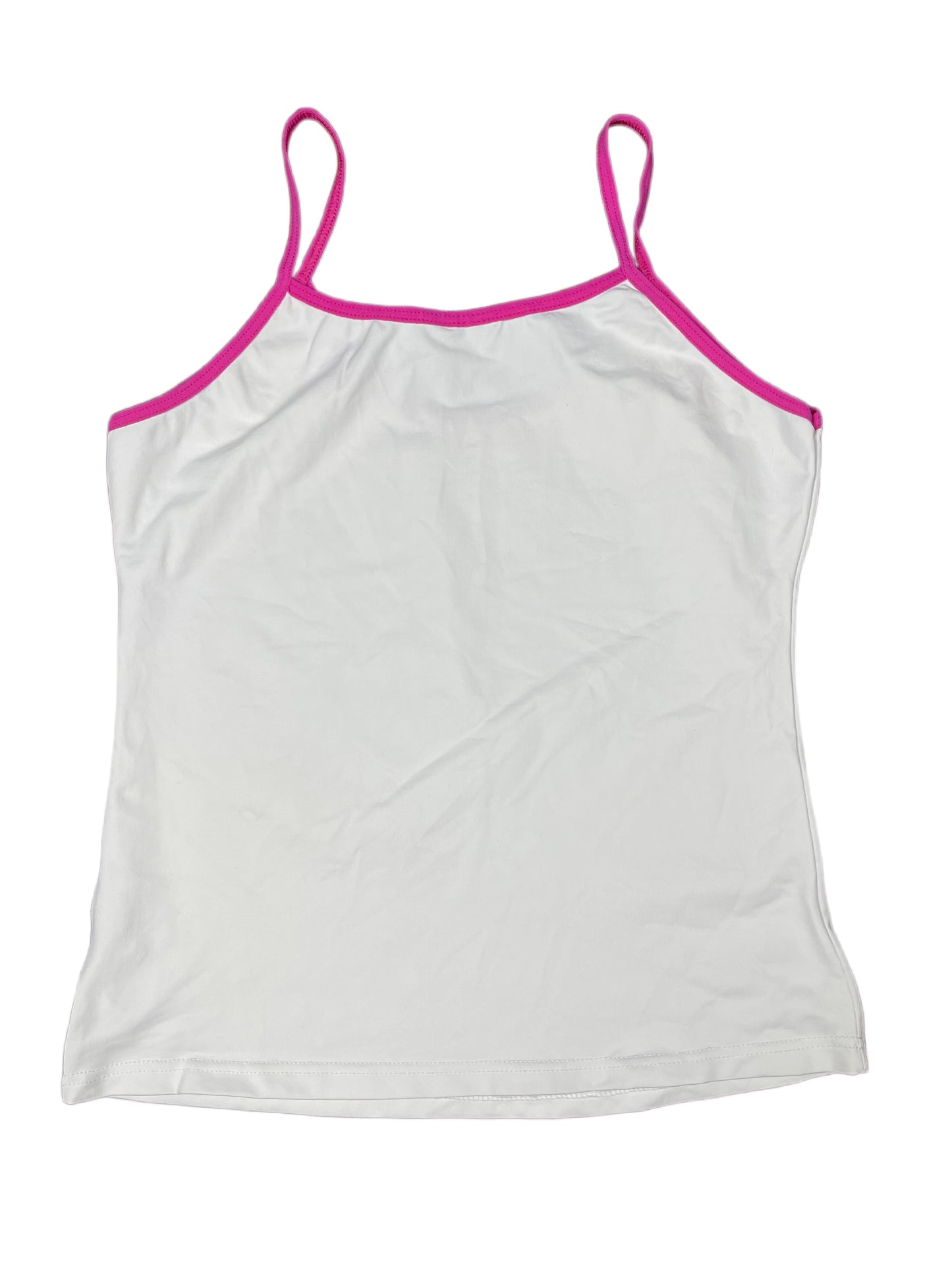 Y2k 2005 Bang on the Door Sleeveless Top White Pink - M