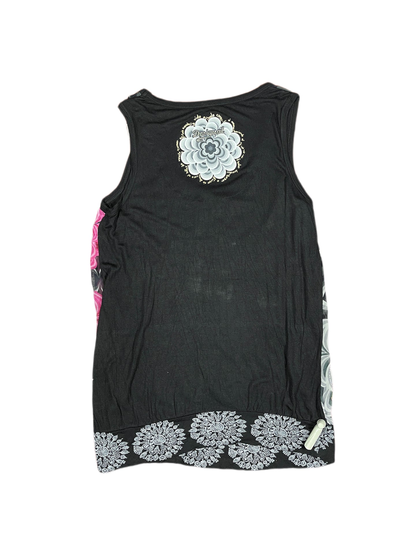 Y2k Desigual Sleeveless Top Black - S