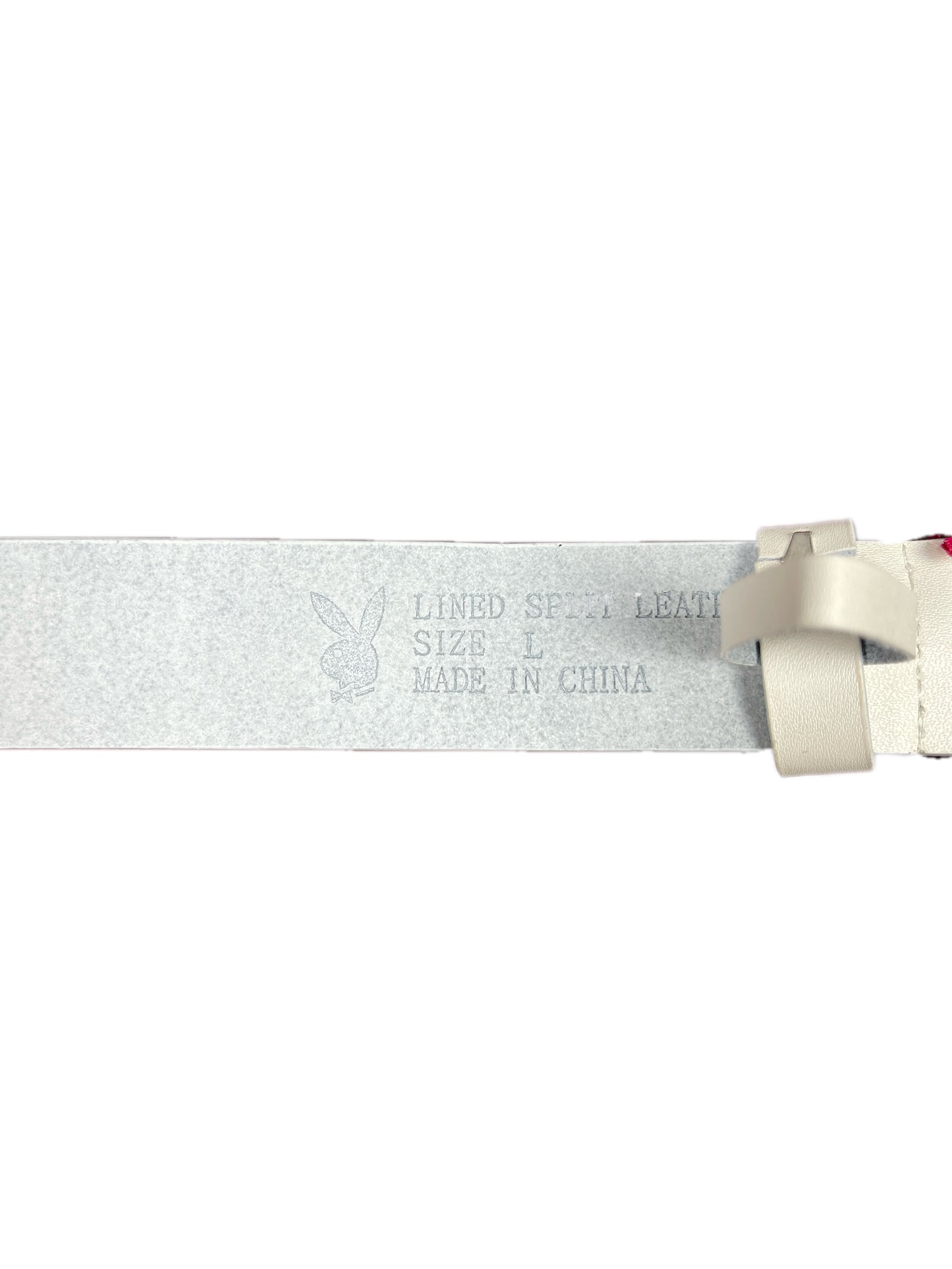 Y2k Playboy Leather Plug Belt White 2004