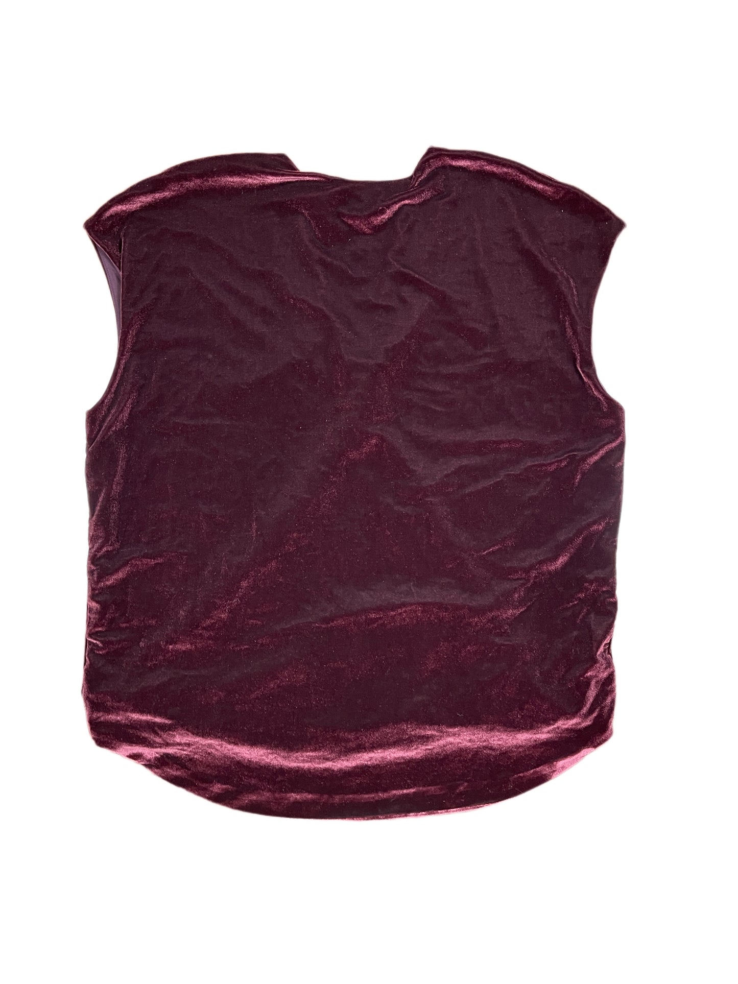 Ralph Lauren Green Label Sleeveless Top Velvet Bordeaux - L