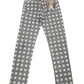 Vintage Cigaree Pants Checkered Gray Cream - M/L