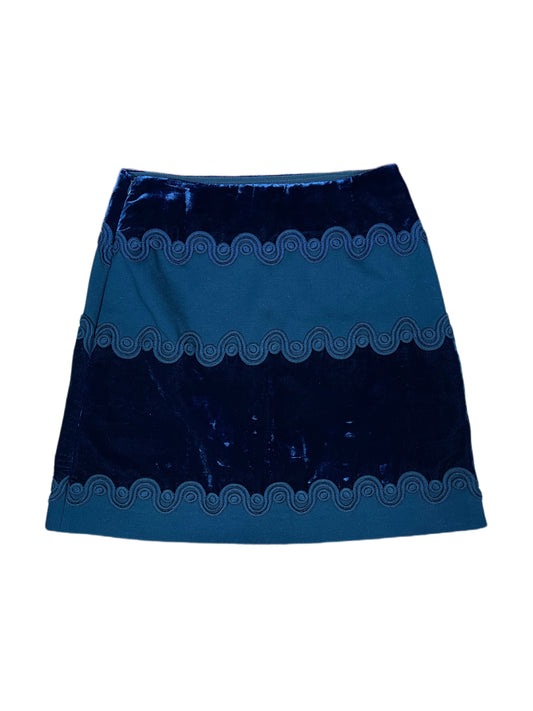 Sandro Skirt Velvet Blue - XS
