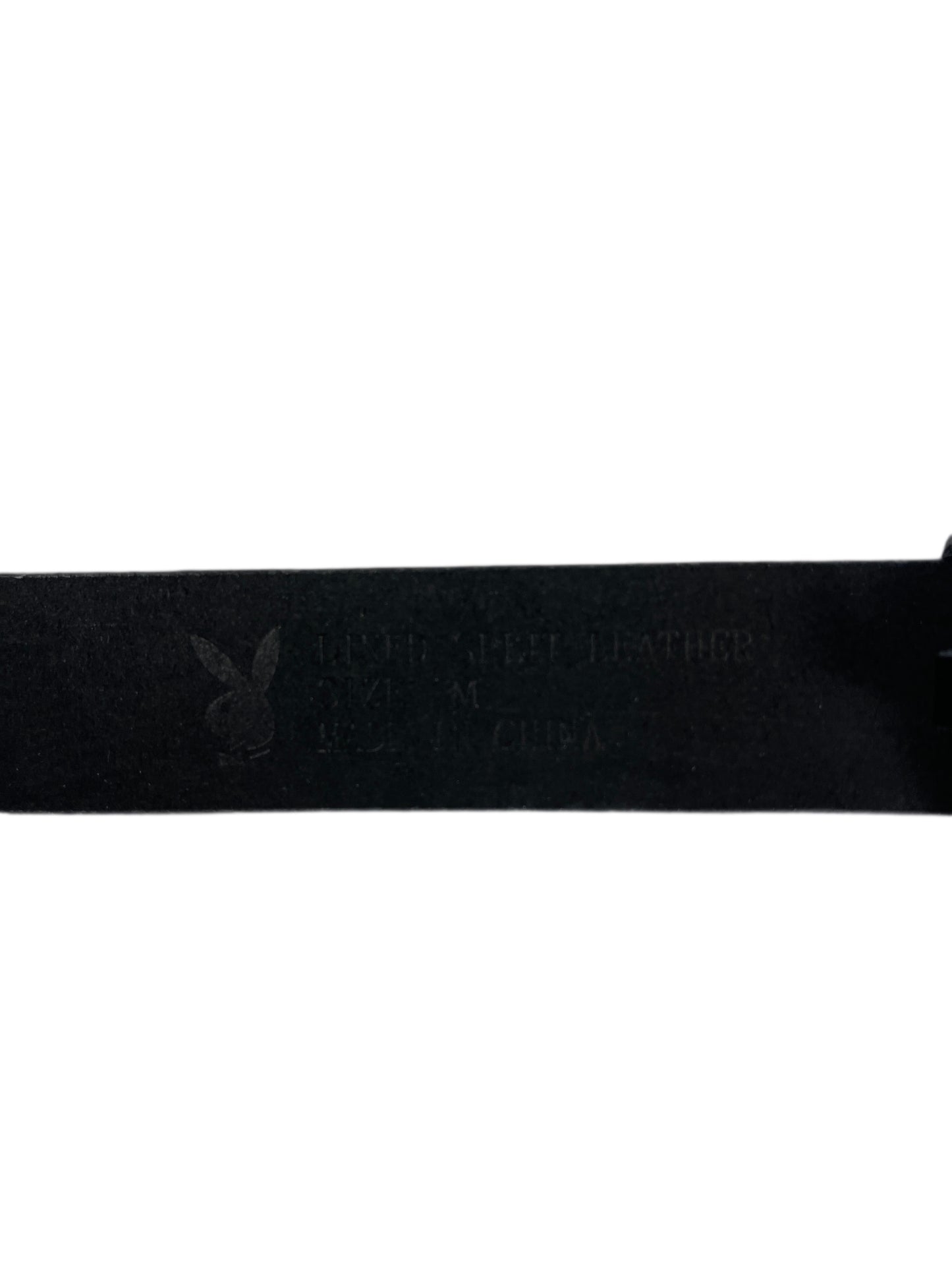 Y2k Playboy Plug Belt Black 2004