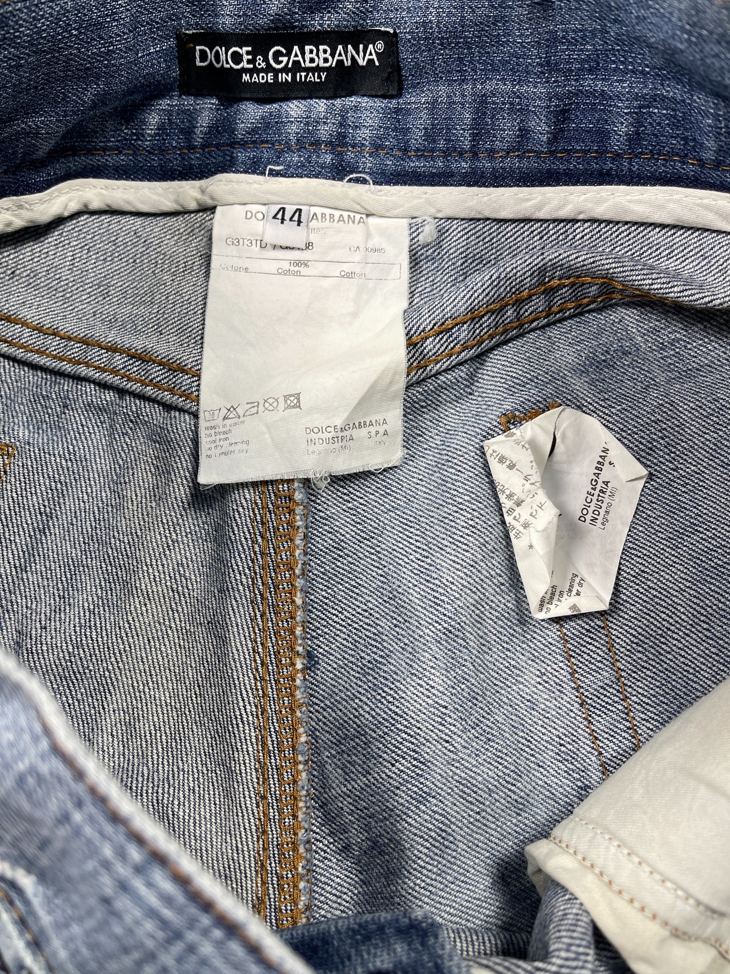 Y2k Dolce & Gabbana Bootcut Denim Pants Blue - L