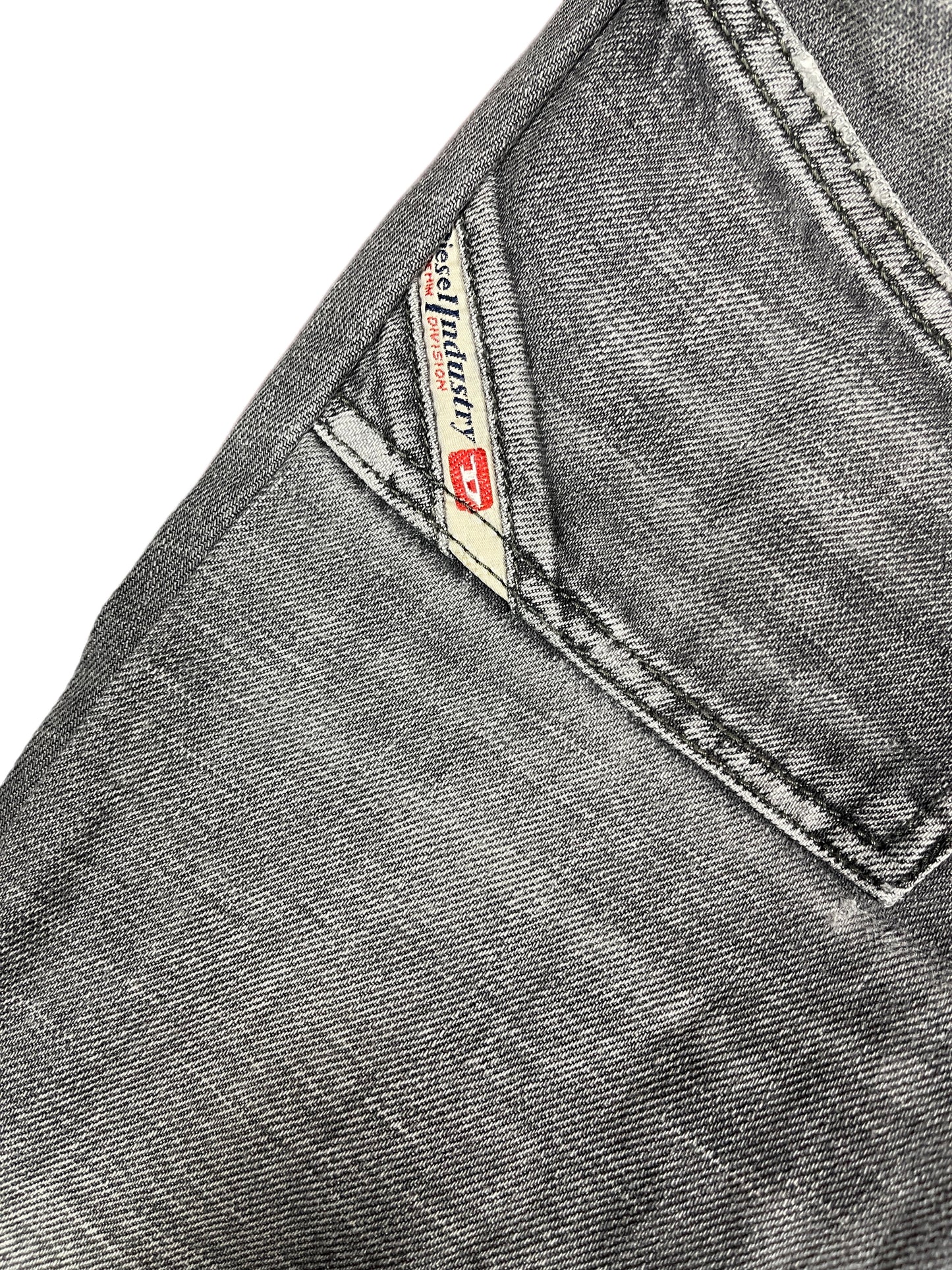 Y2k Diesel Low Waist Denim Pants Gray - M