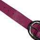 Y2k Dolce & Gabbana 2000s Leather Cotton Belt Neon Green Pink