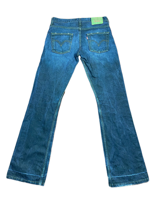 Vintage Levi's 507 Bootcut Denim Pants Blue Green - S/M