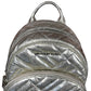 Michael Kors Leather Backpack Silver